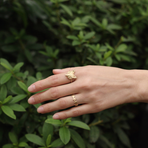 キツネのリング（ゴールド） 指輪・リング leap 通販 10415687｜Creema