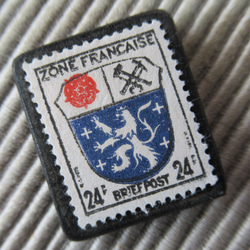 フランス　紋章切手ブローチ6667 2枚目の画像