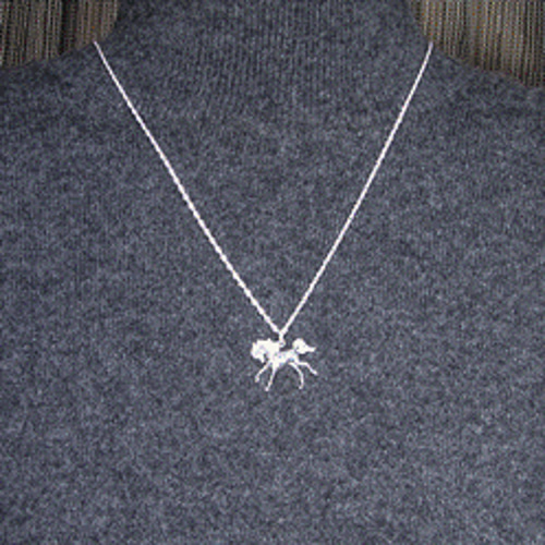 馬の姿が美しい(駆ける)シルバーペンダント（950シルバー 2664PNS