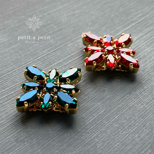 スワロフスキー®︎ ブローチ(S) clématite ゴールド ギフト