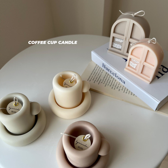 ♥コーヒーカップキャンドル♥韓国インテリア アンティーク ウェルカムスペース 記念日 誕生日 ギフト ツリー 結婚式 7枚目の画像