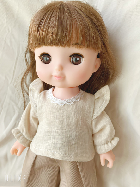 肩フリルカットソー＊ドール服 ソランちゃん ソランちゃん服 レミン