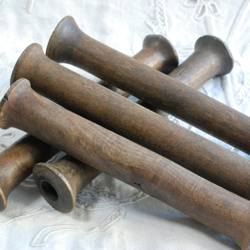 アンティーク 木製糸巻き スプール 5本セットA 木材・板 アンティーク