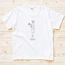 半袖 Tシャツ 『メダマヤキオンザライス・女子』 メンズ レディース たまご 2枚目の画像
