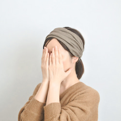 *秋季/冬季* 亞麻頭巾...摩卡色...厚 第2張的照片