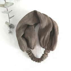 *秋季/冬季* 亞麻頭巾...摩卡色...厚 第1張的照片