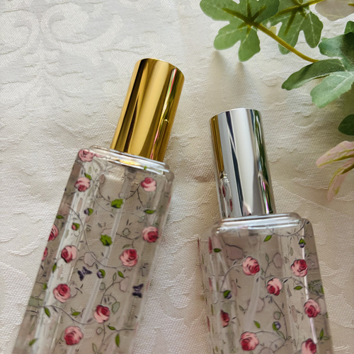 即発送】ガラススプレーボトル(薔薇柄) フリーボックス・小物