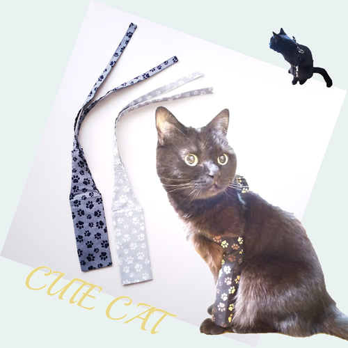 作家作品オーダーメイド ベルト パッチワーク 猫柄