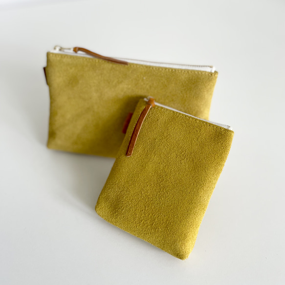 「2025 全色補貨」牛皮絲絨油鞣多功能收納袋 - 小號 [9 種顏色可選] 第9張的照片