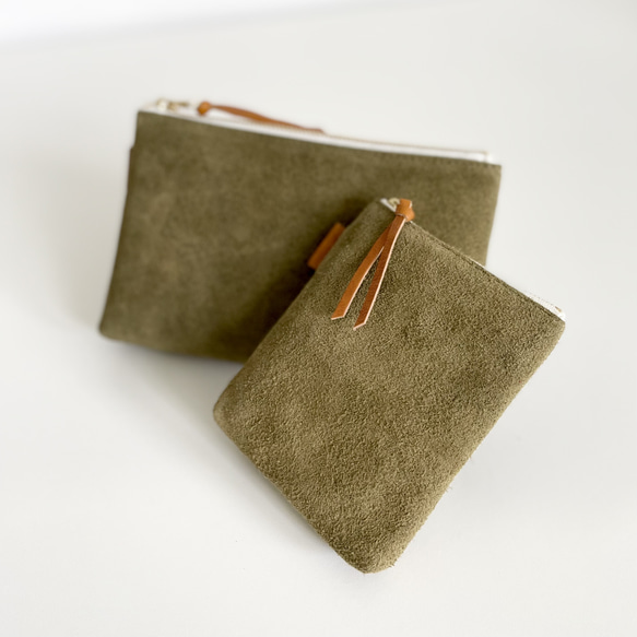 「2025 全色補貨」牛皮絲絨油鞣多功能收納袋 - 小號 [9 種顏色可選] 第12張的照片