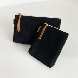 「2025 全色補貨」牛皮絲絨油鞣多功能收納袋 - 小號 [9 種顏色可選] 第17張的照片