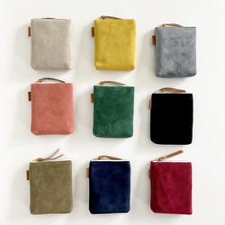 「2025 全色補貨」牛皮絲絨油鞣多功能收納袋 - 小號 [9 種顏色可選] 第2張的照片