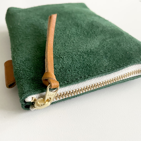 「2025 全色補貨」牛皮絲絨油鞣多功能收納袋 - 小號 [9 種顏色可選] 第7張的照片