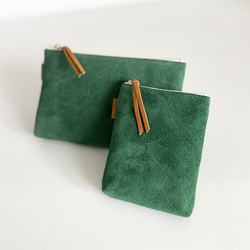 「2025 全色補貨」牛皮絲絨油鞣多功能收納袋 - 小號 [9 種顏色可選] 第10張的照片