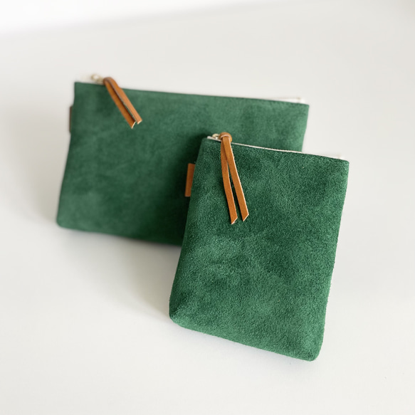 「2025 全色補貨」牛皮絲絨油鞣多功能收納袋 - 小號 [9 種顏色可選] 第10張的照片