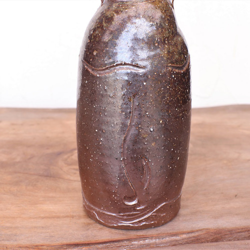 丸花器　10　備前焼 備前焼 登窯 備前焼中堅作家 木村 隆明 共箱付窯変鶴首花入1 備前焼卸