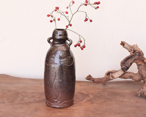 渋い　花器　8　備前焼 b62795ededb28d3313c74c75efe48a