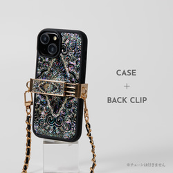 iPhone17 対応☆ 天然貝 螺鈿アート エイシェントイスタンブール・ヴァイオレット ｜HQ スマホケース 10枚目の画像