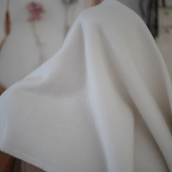 ■大管狀圍巾■ 100%羊絨可水洗灰白色襁褓 第5張的照片