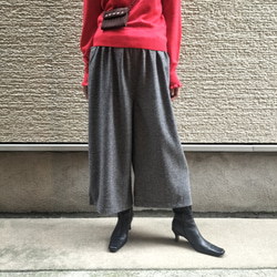 2025AW♥イタリア製ツィード♥『甘くなりすぎない』細見え♥ワイドパンツ【M,L,2L,3L,4L】 8枚目の画像