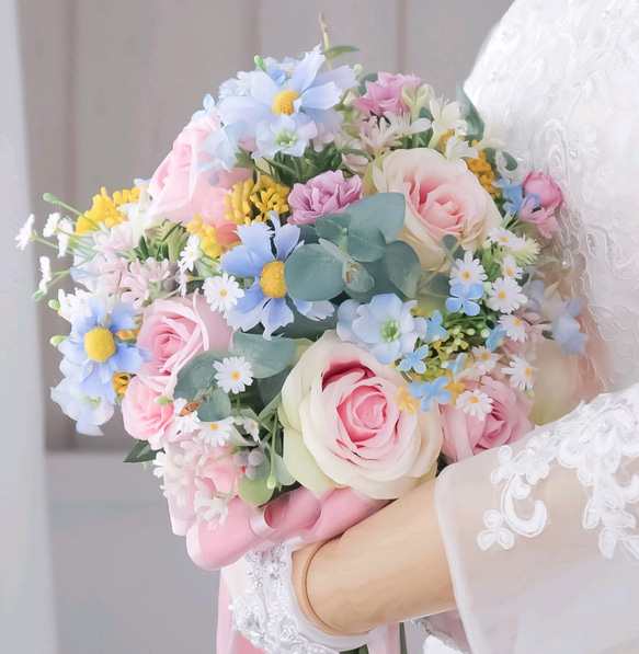 パステルカラー ブーケ(花束)_SS - 花の店凜【SHOP】