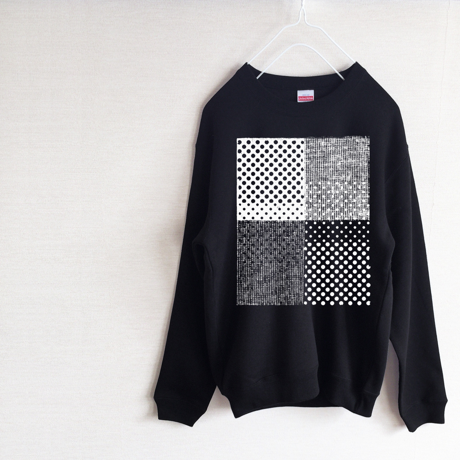 ★Creema限定★『ドットでチェック』スウェット（黒）