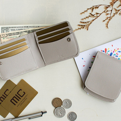 刻印可】小銭が取り出しやすい 外ボックス小銭入れ付き二つ折り財布