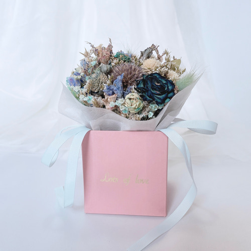贈り物】ドライフラワー ボックスフラワー【選べる花色】Lots of