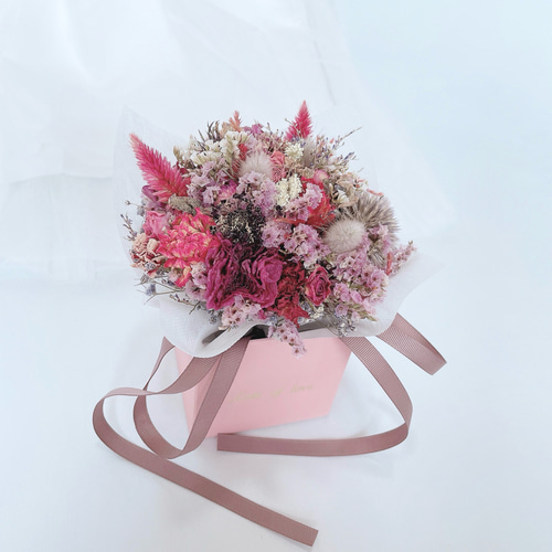 贈り物】ドライフラワー ボックスフラワー【選べる花色】Lots of