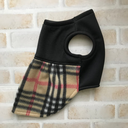 犬服　フリースタータンチェック④ 4枚目の画像