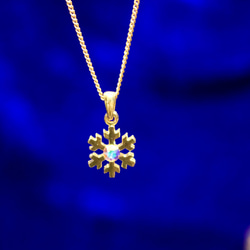 雪の結晶ネックレス　クリスタルオーロラ　金具の色が選べます 2枚目の画像