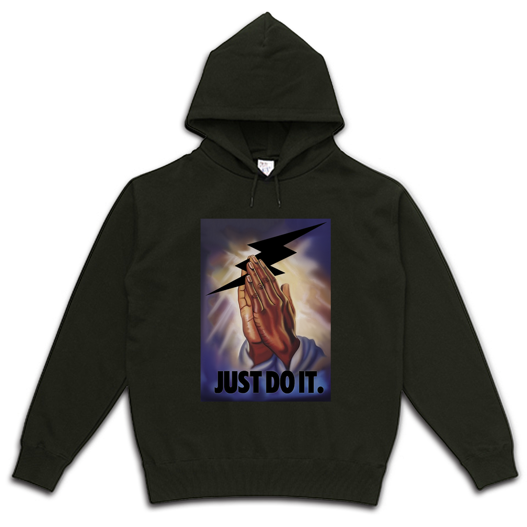 JUST DO IT　BLACK TYPE　スウェットパーカー　【 インクジェット 】