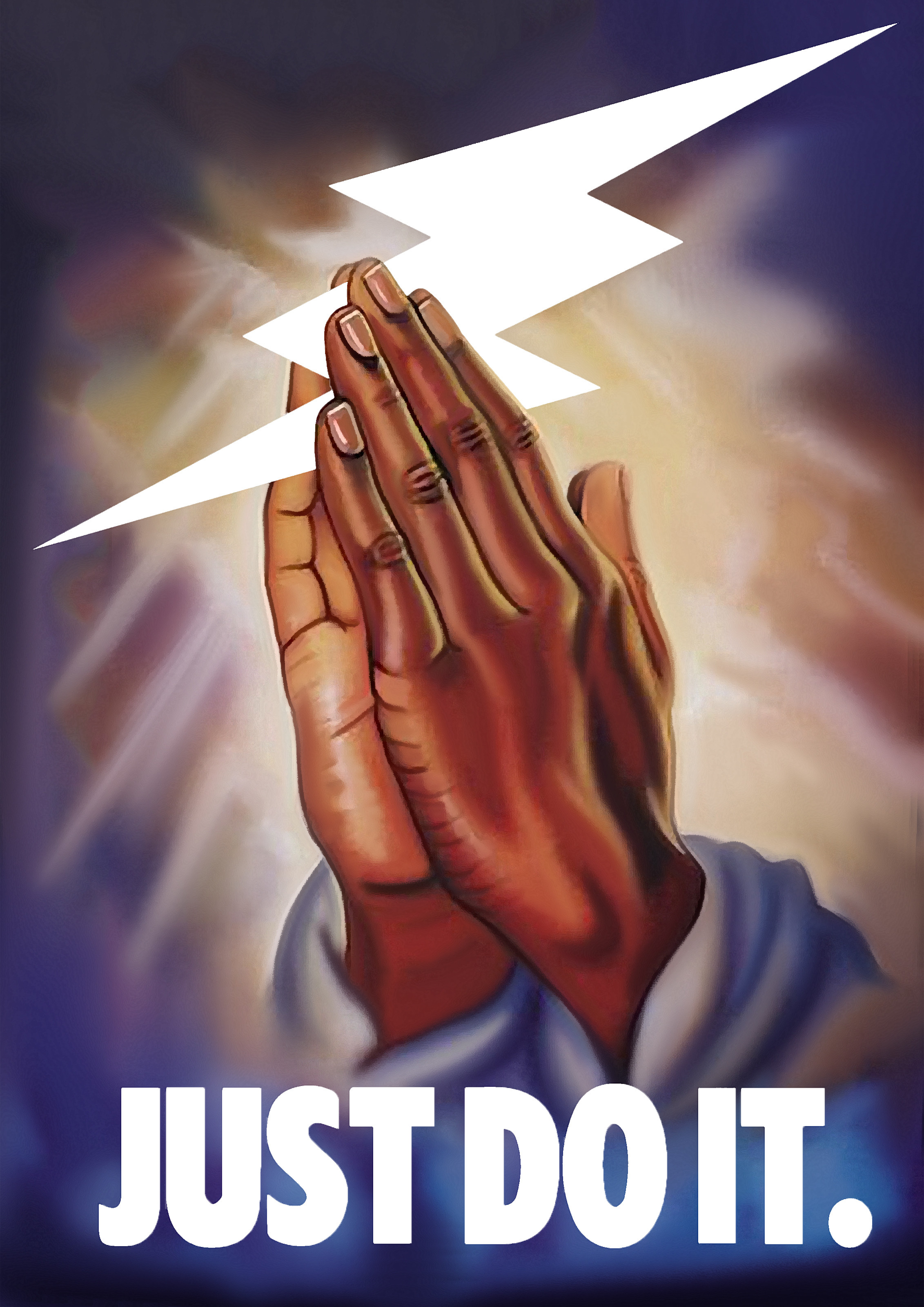 JUST DO IT　WHITE TYPE　ホワイトTシャツ　【 インクジェット 】