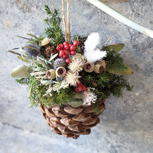 クリスマス限定☆オーナメント】 松ぼっくりをナチュラルに