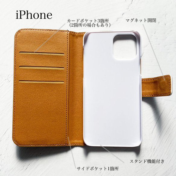 Winter Starry Sky/Wolves Notebook Type iPhone Case 智能手機殼 兼容所有型號 第5張的照片