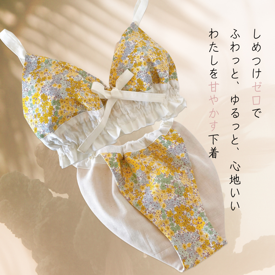 ハンドメイド　ふんどしパンツ　大人サイズ　フランス輸入生地　小花柄　M〜L ハンドメイド　ふんどしパンツ　大人サイズ　フランス輸入生地　小花柄　M〜L