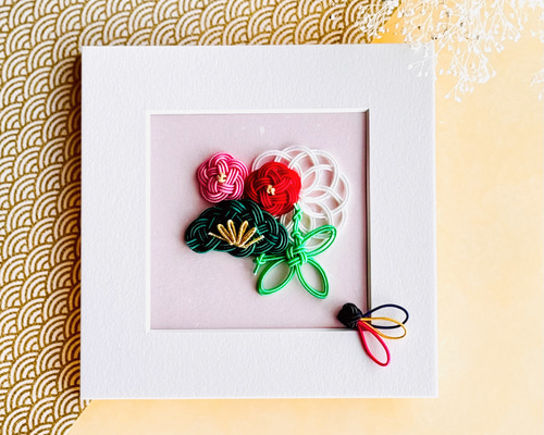 （b-501）水引　お正月アートフレーム b-501）水引 お正月アートフレーム b-501）水引 お正月アートフレーム