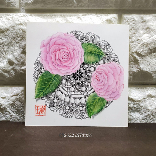 原画 一点もの ボールペンアート 額装付き 百貨店作家 人気 ボールペン