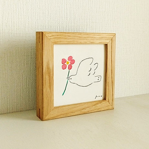 明るい気持ちになる絵｜原画「春を運ぶ」 ※木製額縁入り 絵画 絵