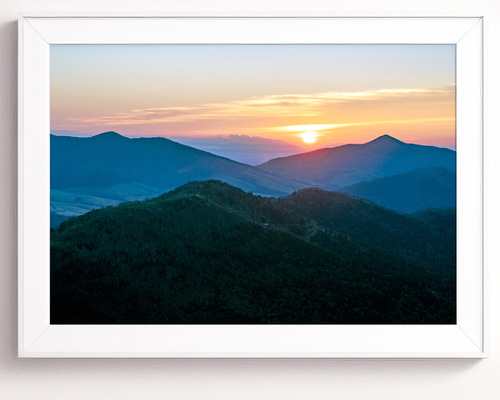 水彩画 北海道の山と風景 十勝岳 水彩画 北海道の山と風景