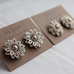 Margaret Beads Flower Earrings or 耳環（棕色） 第16張的照片