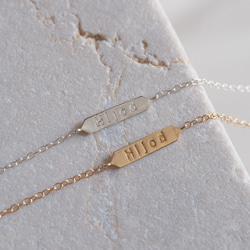 hljóð bracelet：レタードブレスレット　シルバー　silver925 6枚目の画像