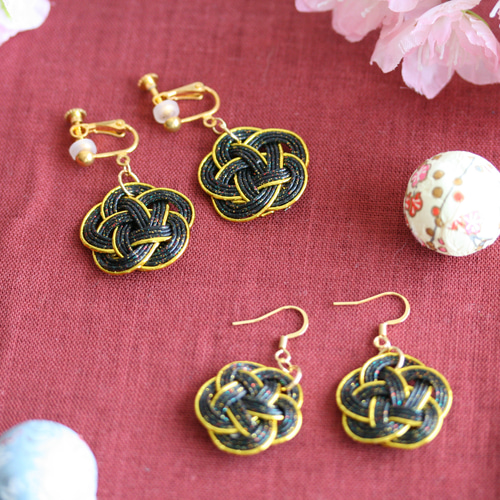 ゆあ★水引ピアス＆イヤリング 51点 キラゆら1 ピアス／イヤリング | 水引アクセサリーSACHI