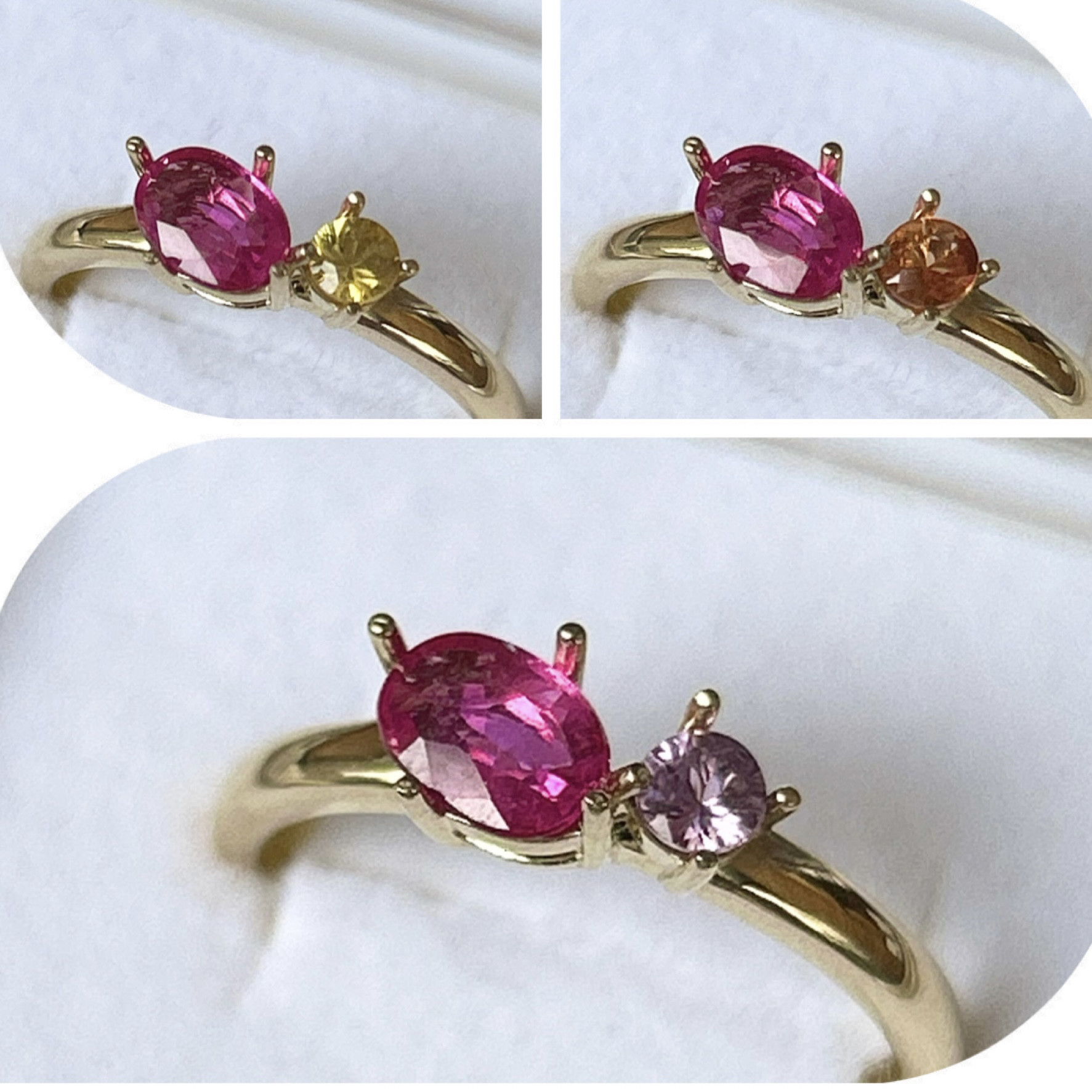 ルビーと5色のサファイアから選べるセミオーダーリング〜theme color