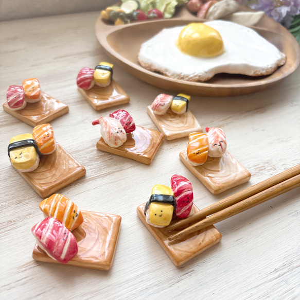 新作】お寿司兄弟/箸置き 食べ物ちゃん おすし 箸・箸置き waco