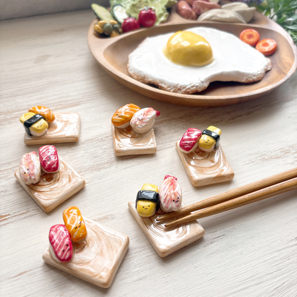 寿司モチーフ 箸置き　 2個セット寿司ネタ　激レア　プレゼントにも 寿司モチーフ 箸置き 2個セット寿司ネタ 激レア プレゼントにも