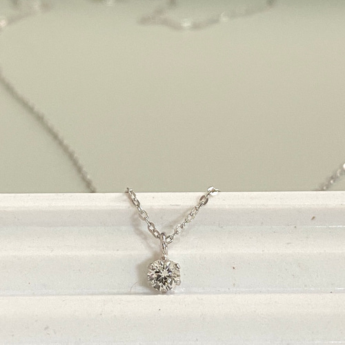 ダイヤモンド ネックレス レディース プラチナ ダイヤモンドネックレス ペンダント 一粒ダイヤ PT900 ペンダント 0.08ct