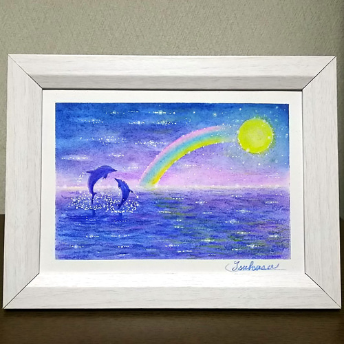 パステルアート 青い鳥と風船 パステル画原画 お祝 プレゼント パステルアート 青い鳥と風船 パステル画原画 お祝 プレゼント