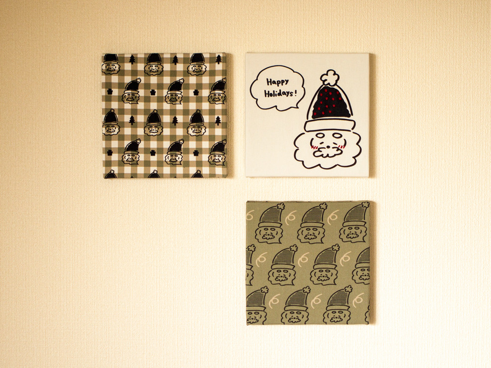 gokigen-santa クリスマス飾り＊サンタファブリックパネル 3枚SET(Type:A/olive) 4,473円