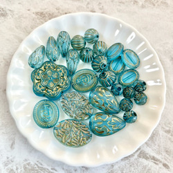 1900年代フランスアンティーク フレンチビーズフラワー 2本セット